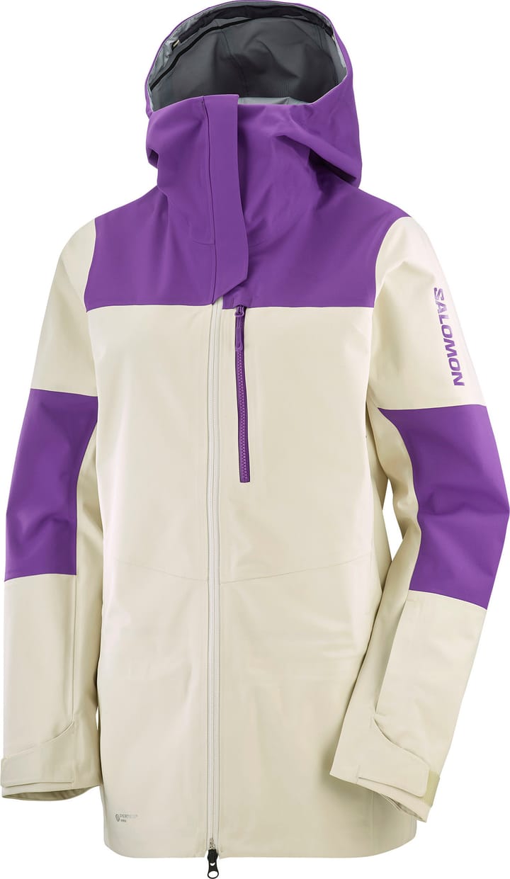 Salomon Women's Stance 3L Jacket Almond Milk/Royal Purple Salomon