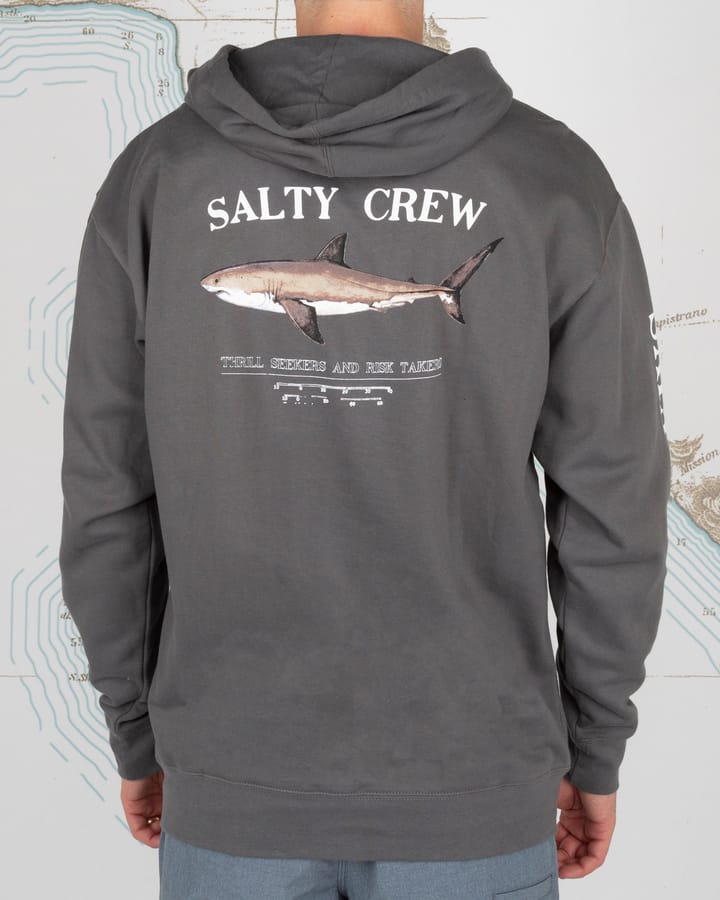 Men's Bruce Hood Fleece Charcoal Salty Crew