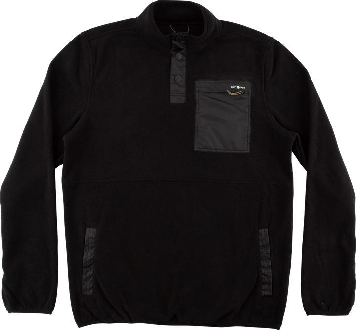 Men's Edgewater Pullover Fleece Black Salty Crew