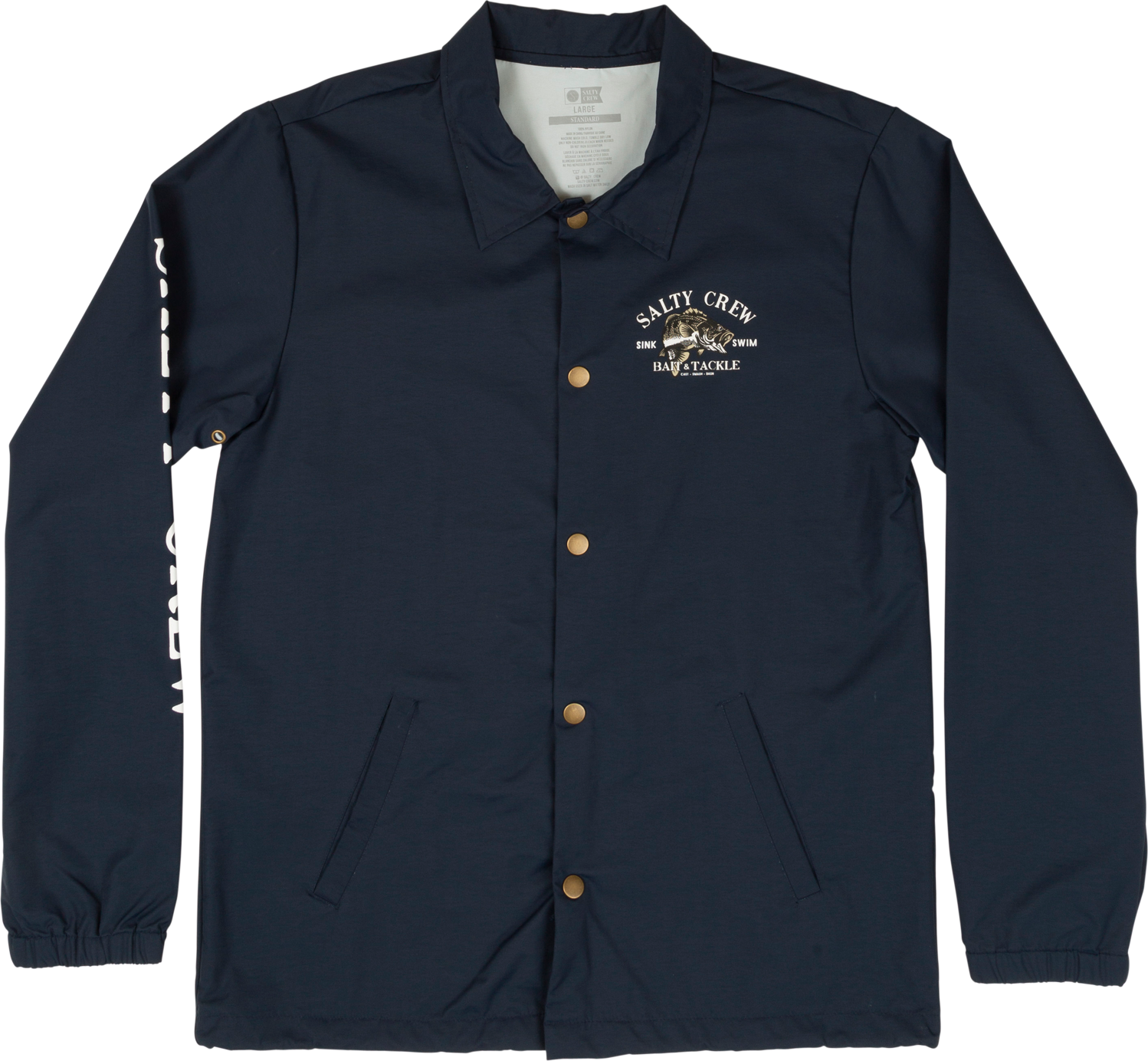 Salty Crew Men's Bass Man Snap Jacket Navy Ufôrede jakker L