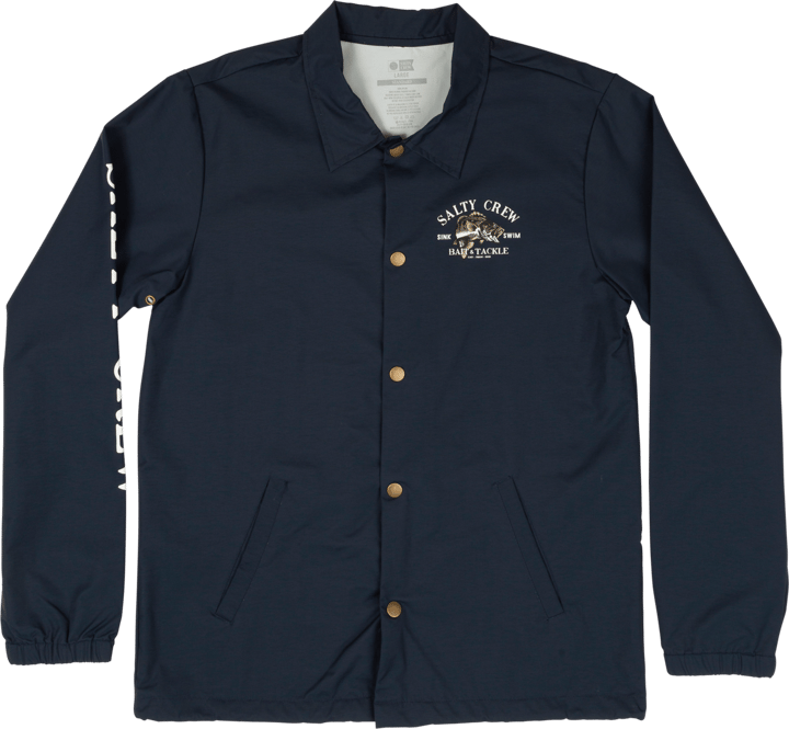 Salty Crew Men's Bass Man Snap Jacket Navy Salty Crew