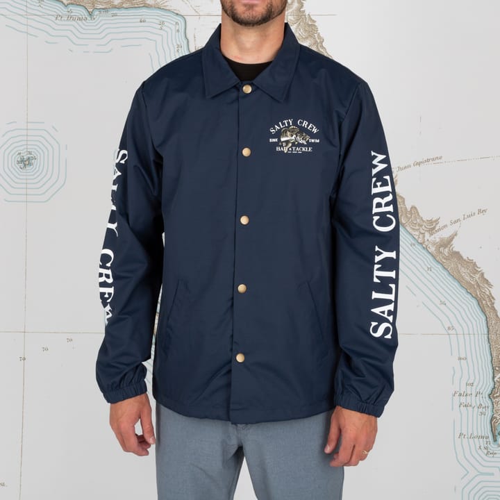 Salty Crew Men's Bass Man Snap Jacket Navy Salty Crew