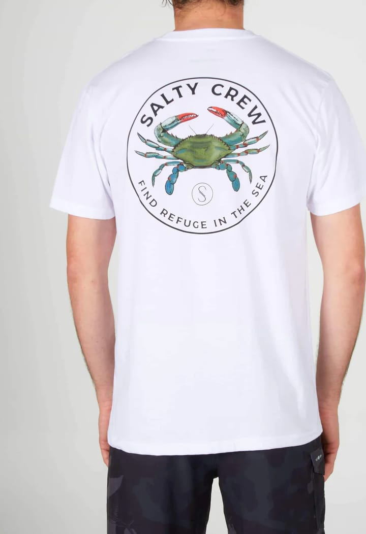 Salty Crew Men's Blue Crabber Short-Sleeve Premium Tee White Salty Crew