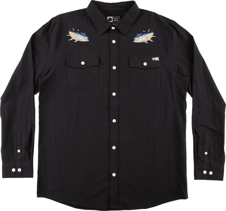 Salty Crew Men's Cortes Long Sleeve Woven Black Salty Crew