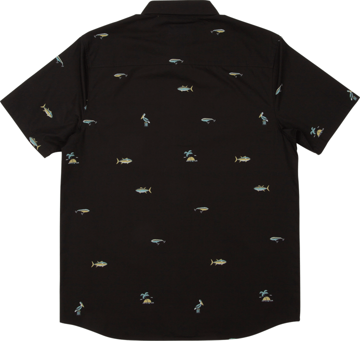 Salty Crew Men's Markets Ss Woven Black/Gold Salty Crew