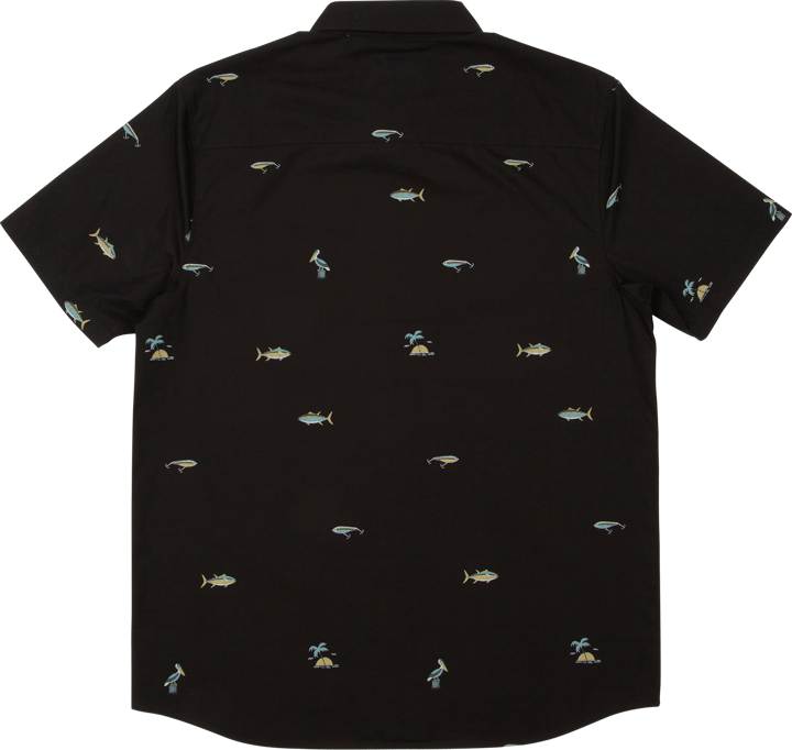 Salty Crew Men's Markets Ss Woven Black/Gold Salty Crew