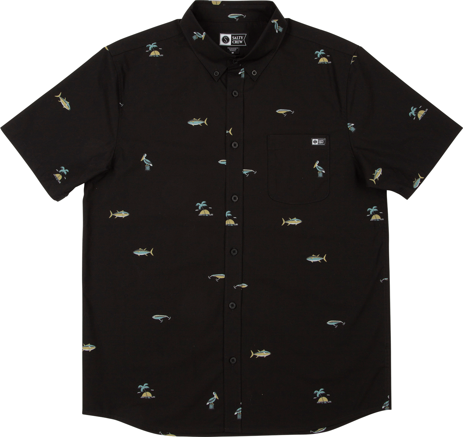 Salty Crew Men's Markets Ss Woven Black/Gold