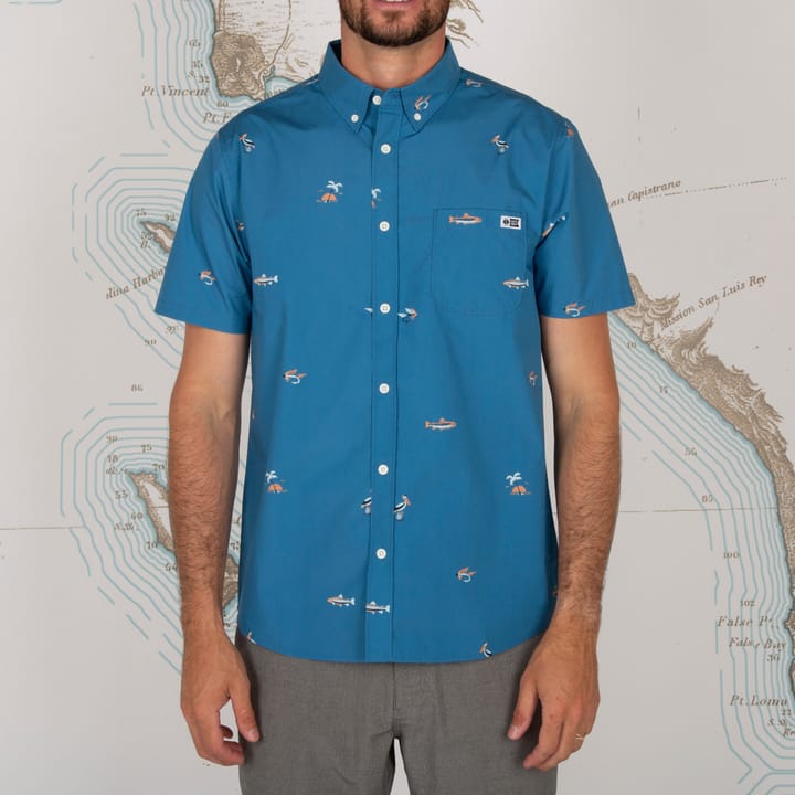 Salty Crew Men's Markets Ss Woven Cobalt Salty Crew