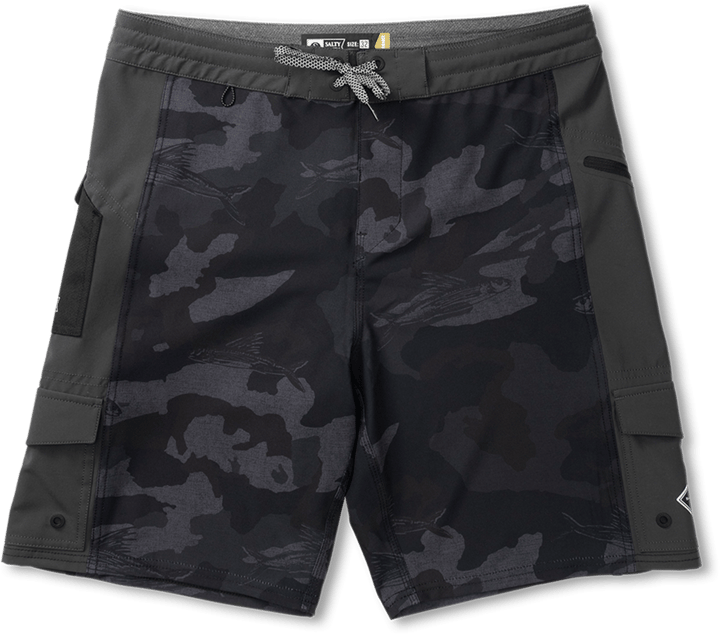 Salty Crew Men's Transom Utility Boardshort Black Camo Salty Crew