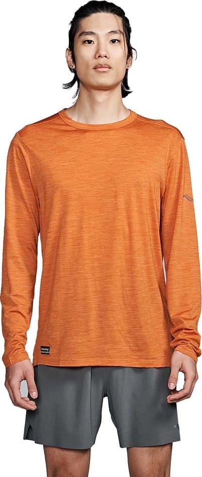 Saucony Men's Peregrine Merino Long Sleeve Amber Heather Saucony