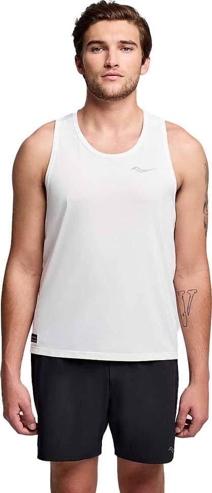 Saucony Men's Stopwatch Singlet White