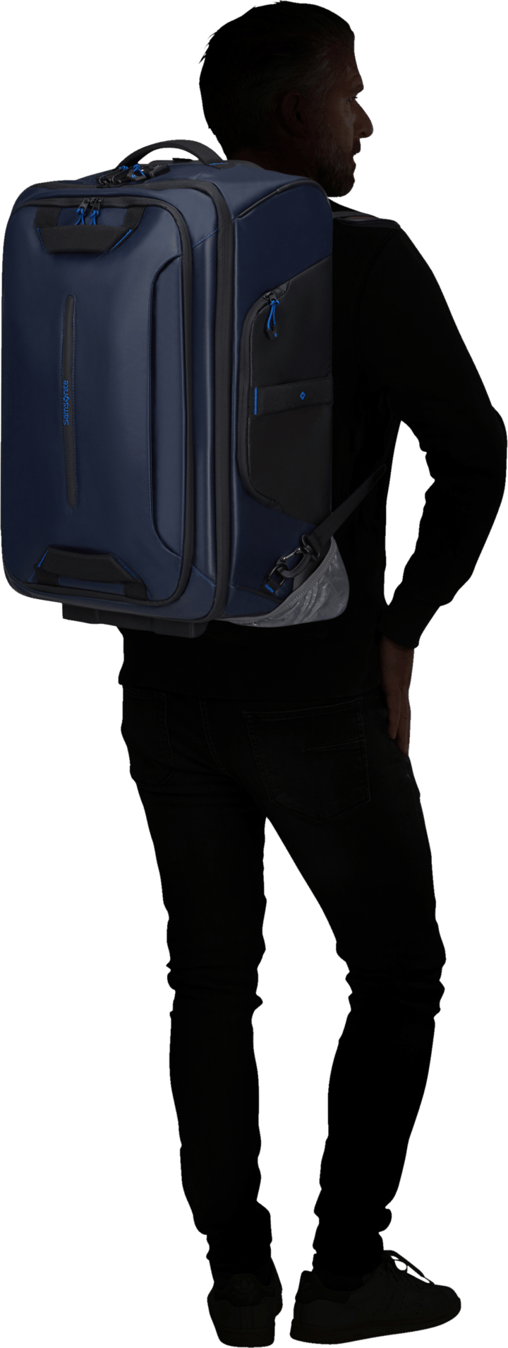 Samsonite Ecodiver Duffle with wheels 55cm backpack Blue Nights Samsonite