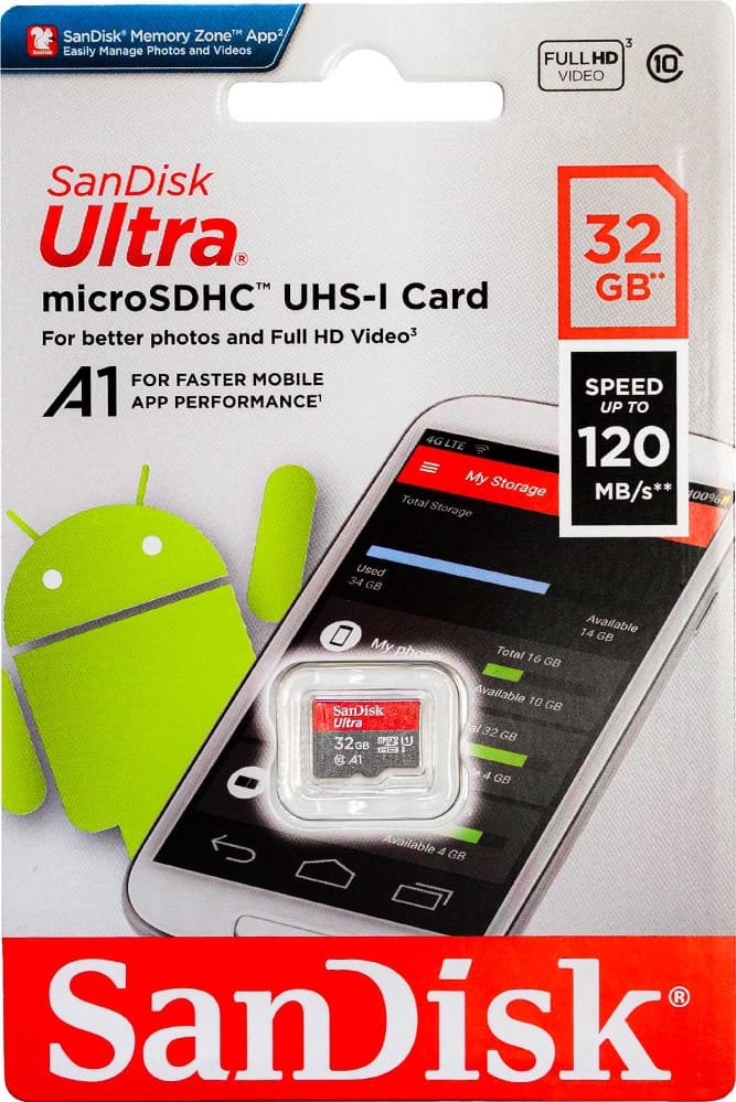 SanDisk 32GB MicroSD Card Nocolour SanDisk SanDisk 32GB MicroSD Card Nocolour SanDisk