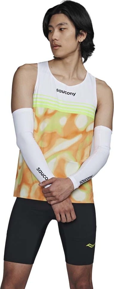 Saucony Unisex Elite Arm Sleeves White Elite Saucony