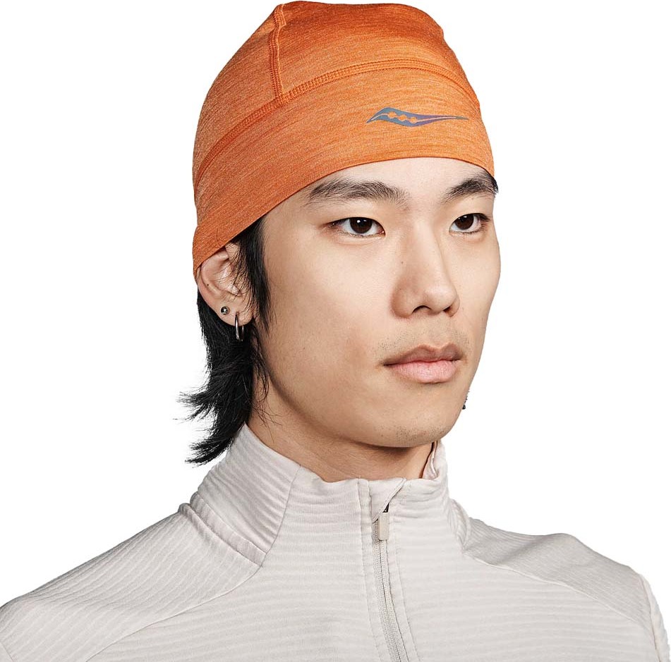 Saucony Unisex Peregrine Merino Beanie Amber Heather Pipot OneSize