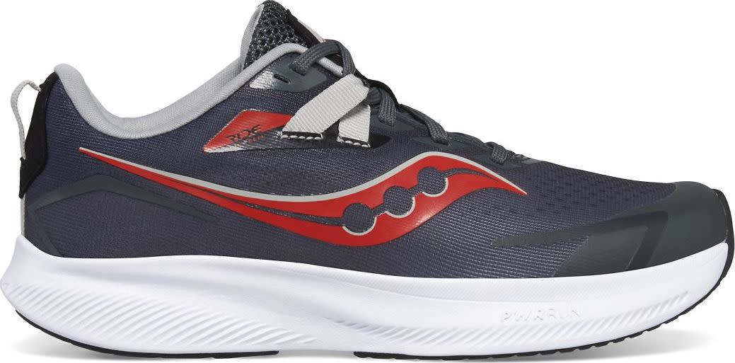 Saucony Kids' Ride 15 Grey/Black/Red Løpesko 18.5