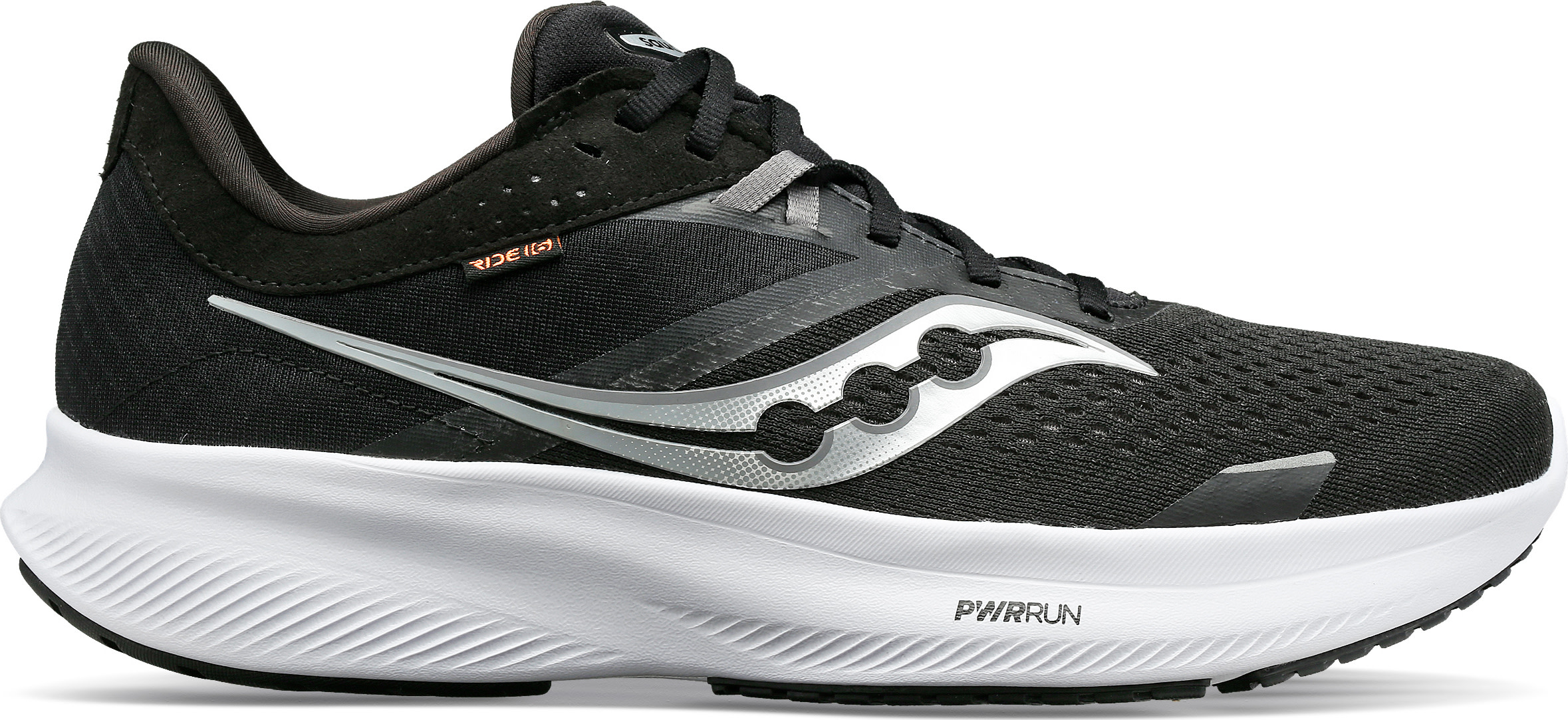 Saucony Women's Ride 16 Wide Black/White Løpesko 37