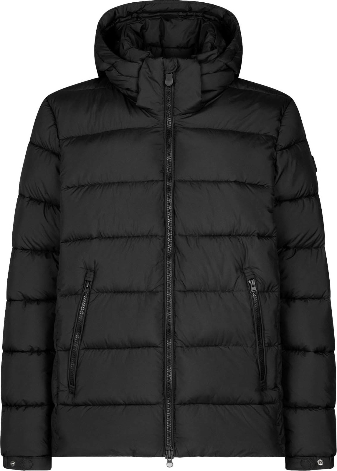 Men’s Animal Free Hooded Puffer Jacket Boris Black