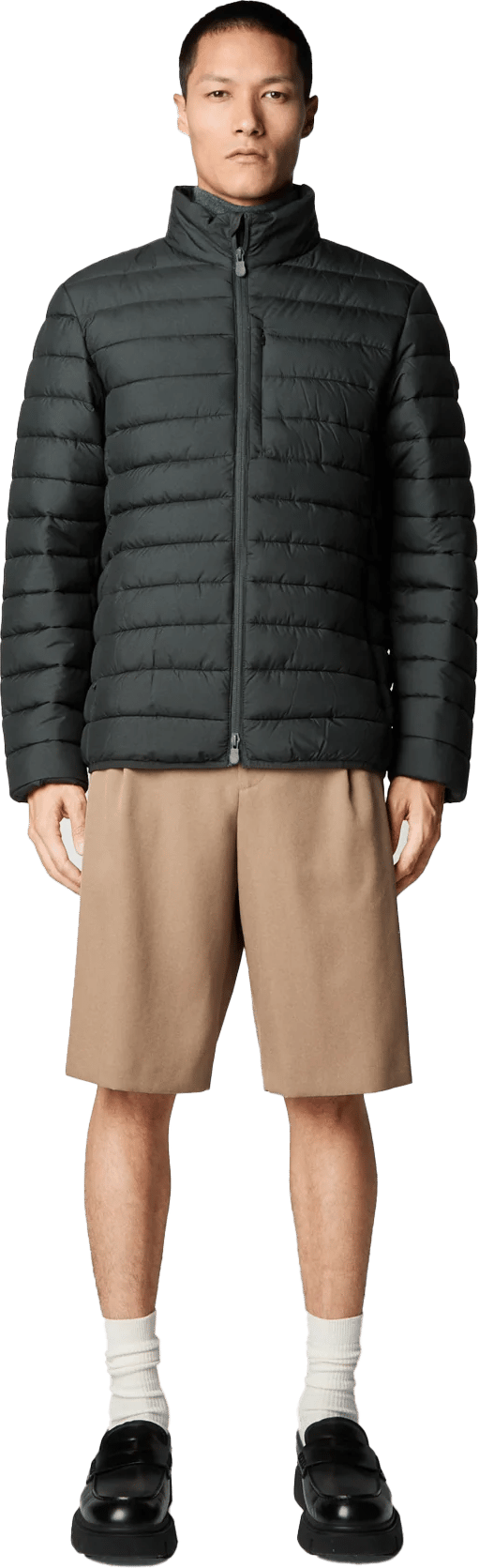 Men's Puffer Jacket Erion Green Black Save the Duck