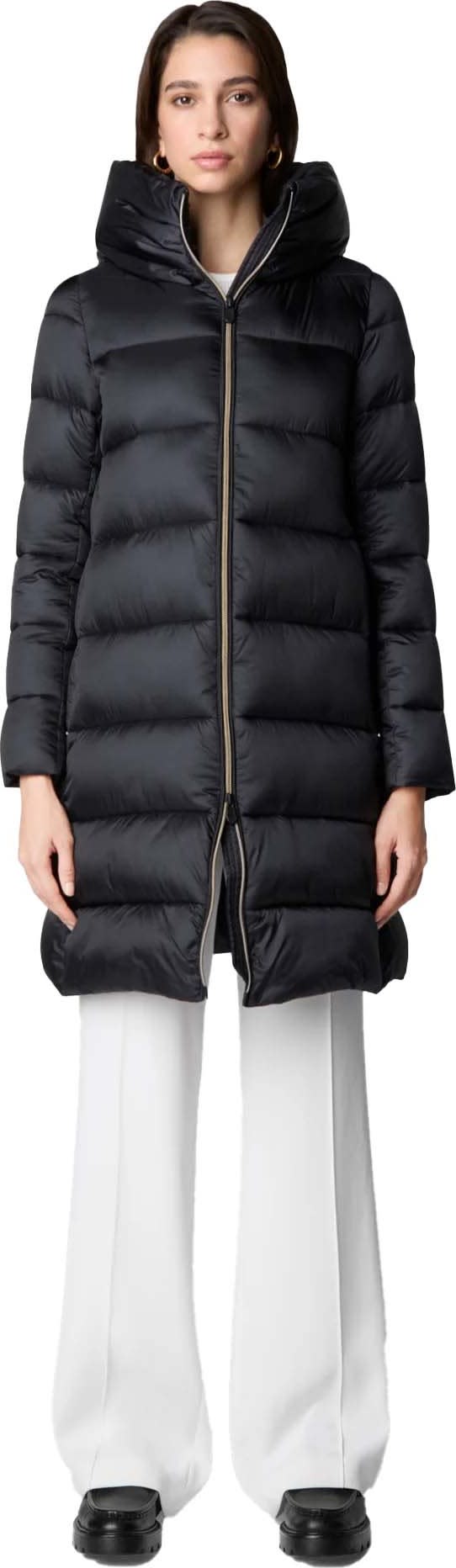 Save the Duck Women's Animal Free Hooded Puffer Jacket Lysa Black Save the Duck