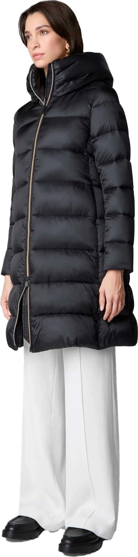 Save the Duck Women's Animal Free Hooded Puffer Jacket Lysa Black Save the Duck