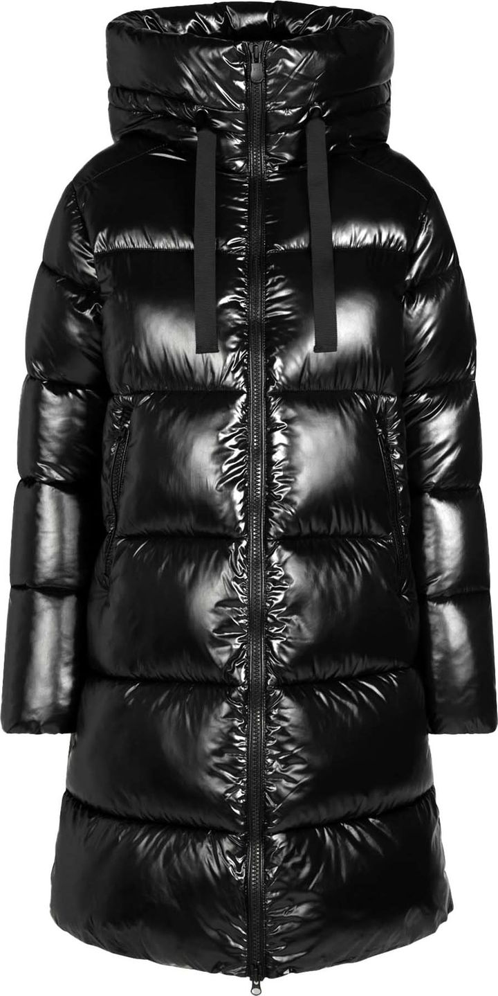 Save the Duck Women's Animal Free Long-Hooded Puffer Jacket Isabel Black Save the Duck Save the Duck Women's Animal Free Long-Hooded Puffer Jacket Isabel Black Save the Duck