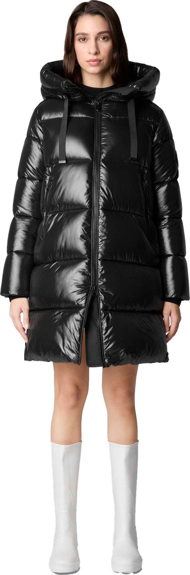 Save the Duck Women's Animal Free Long-Hooded Puffer Jacket Isabel Black Save the Duck Save the Duck Women's Animal Free Long-Hooded Puffer Jacket Isabel Black Save the Duck