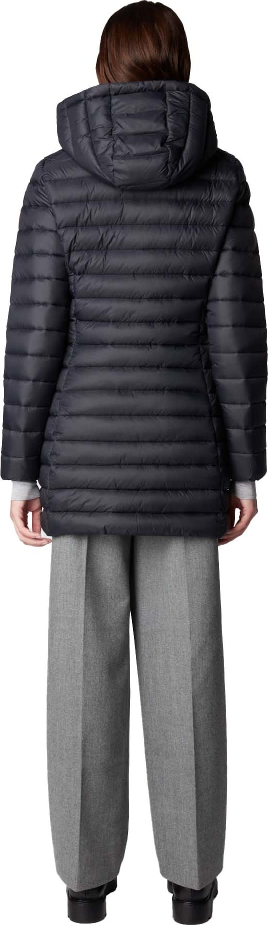 Save the Duck Women's Long Animal Free Puffer Jacket Carol Black Save the Duck Save the Duck Women's Long Animal Free Puffer Jacket Carol Black Save the Duck