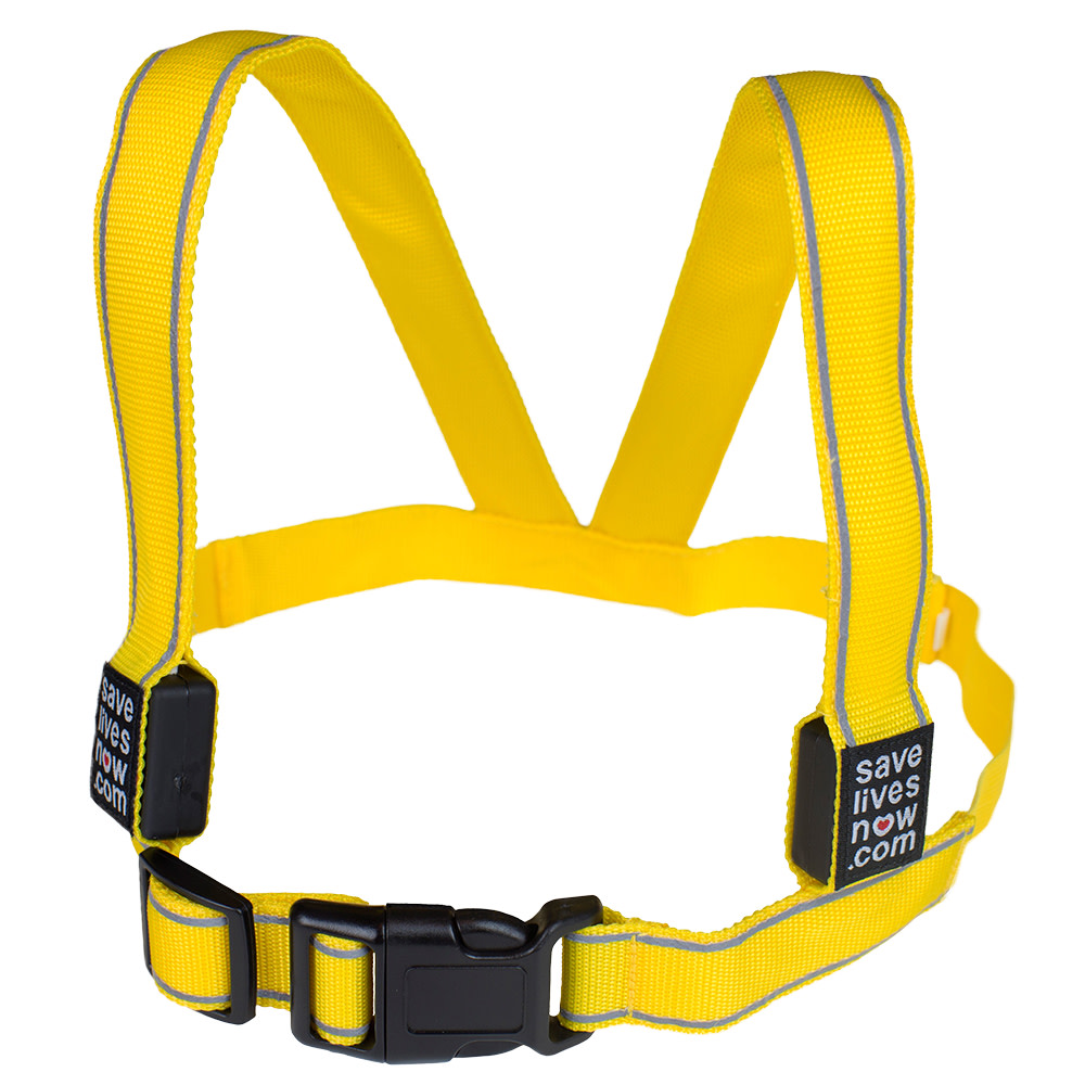 Save Lives Now Save Lives Now Flash Led Light Vest Large Yellow 8-11 år, Yellow