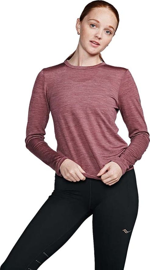 Saucony Women's Peregrine Merino Long Sleeve Terra Heather Saucony Saucony Women's Peregrine Merino Long Sleeve Terra Heather Saucony
