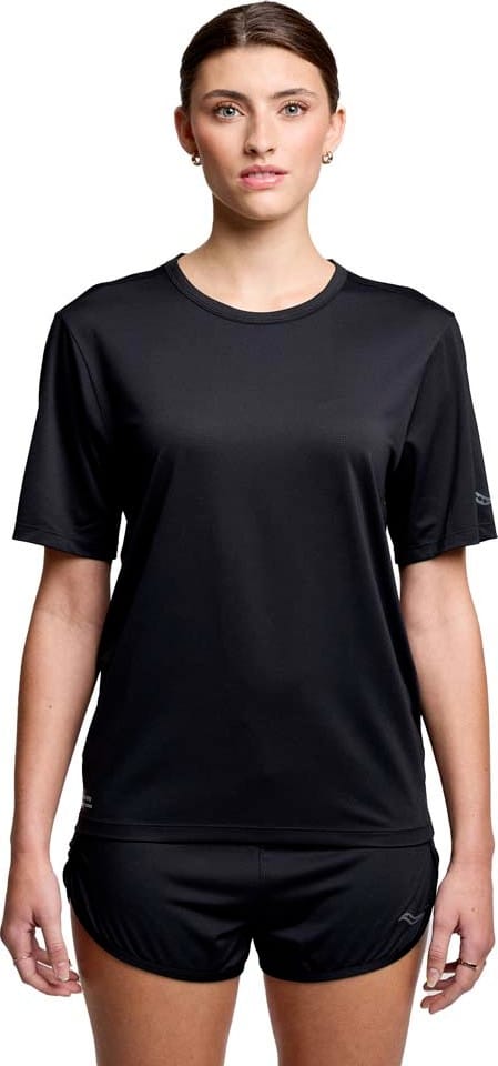 Saucony Women's Stopwatch Short Sleeve Black