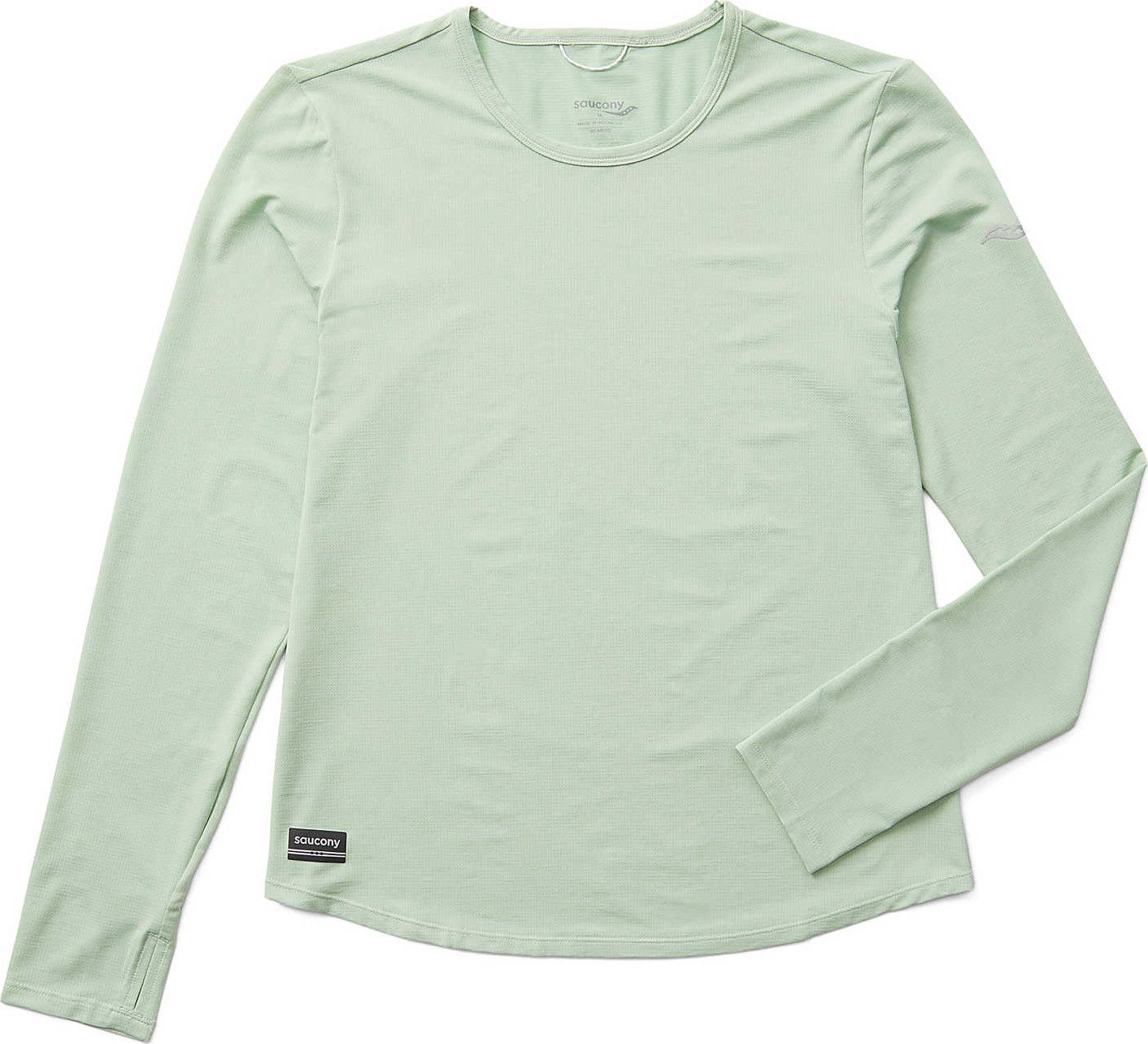 Saucony Women's Stopwatch Long Sleeve Aloe Heather