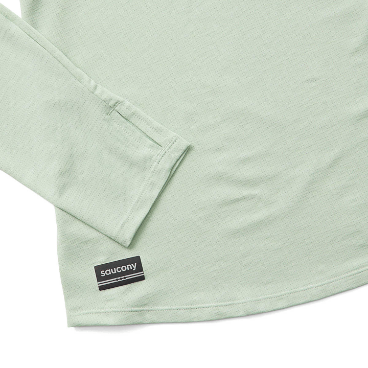 Saucony Women's Stopwatch Long Sleeve Aloe Heather Saucony