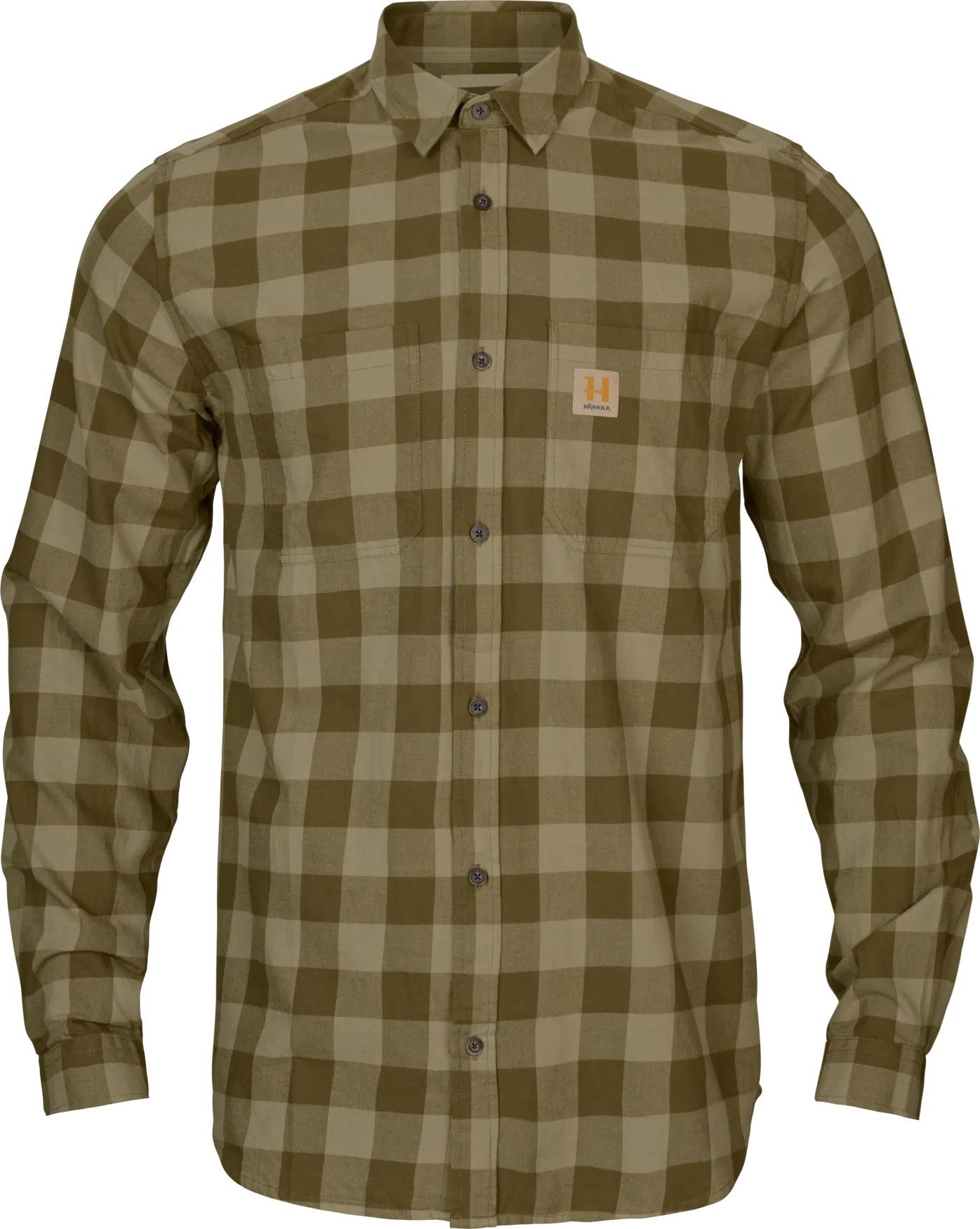 Härkila Men's Härkila Scandinavian Longsleeve Shirt Dark Olive Check