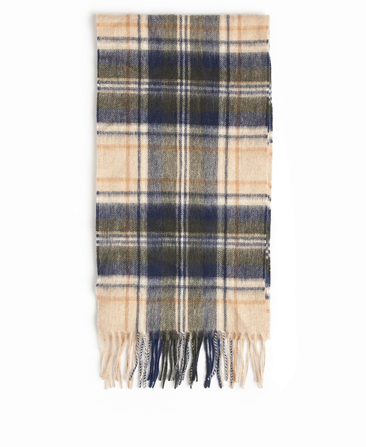 Barbour Unisex New Check Scarf Sand Beige Plaid Halsdukar OneSize