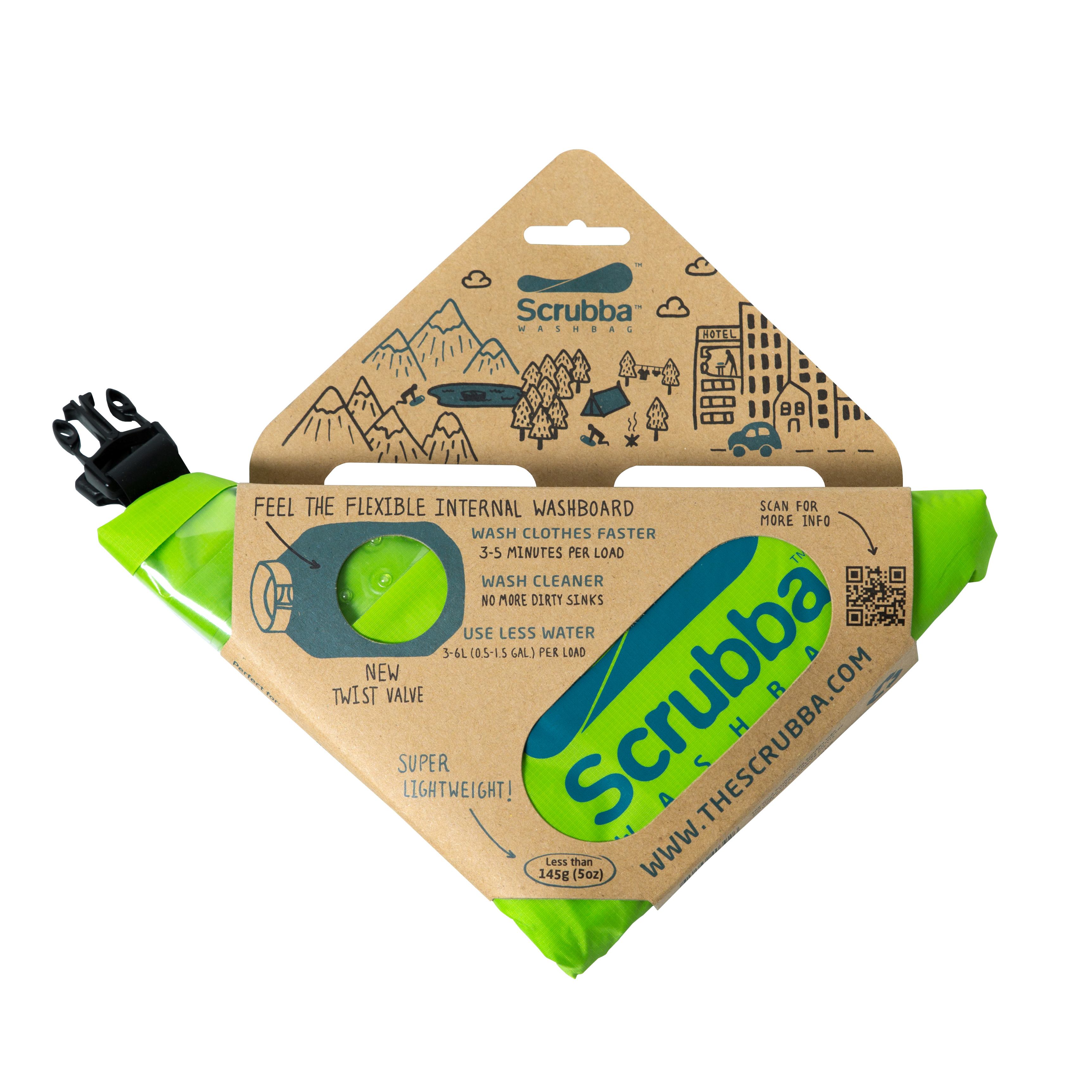 Scrubba Wash Bag Green Vask & impregnering 54cm x 32cm