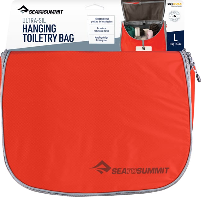 Sea To Summit Hanging Toiletry Bag Ultra-Sil L Orange Sea To Summit Sea To Summit Hanging Toiletry Bag Ultra-Sil L Orange Sea To Summit