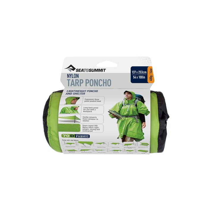 Sea To Summit Nylon Tarp Poncho Green Sea To Summit