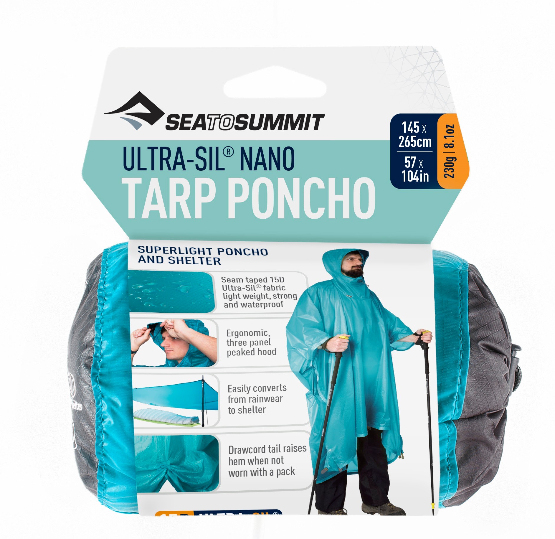 Sea To Summit Ultra Sil Nano Tarp Poncho Lime