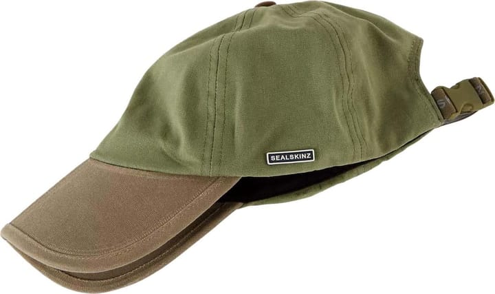 Sealskinz Marham Waterproof Waxed Canvas Foldable Cap Olive/Brown Sealskinz