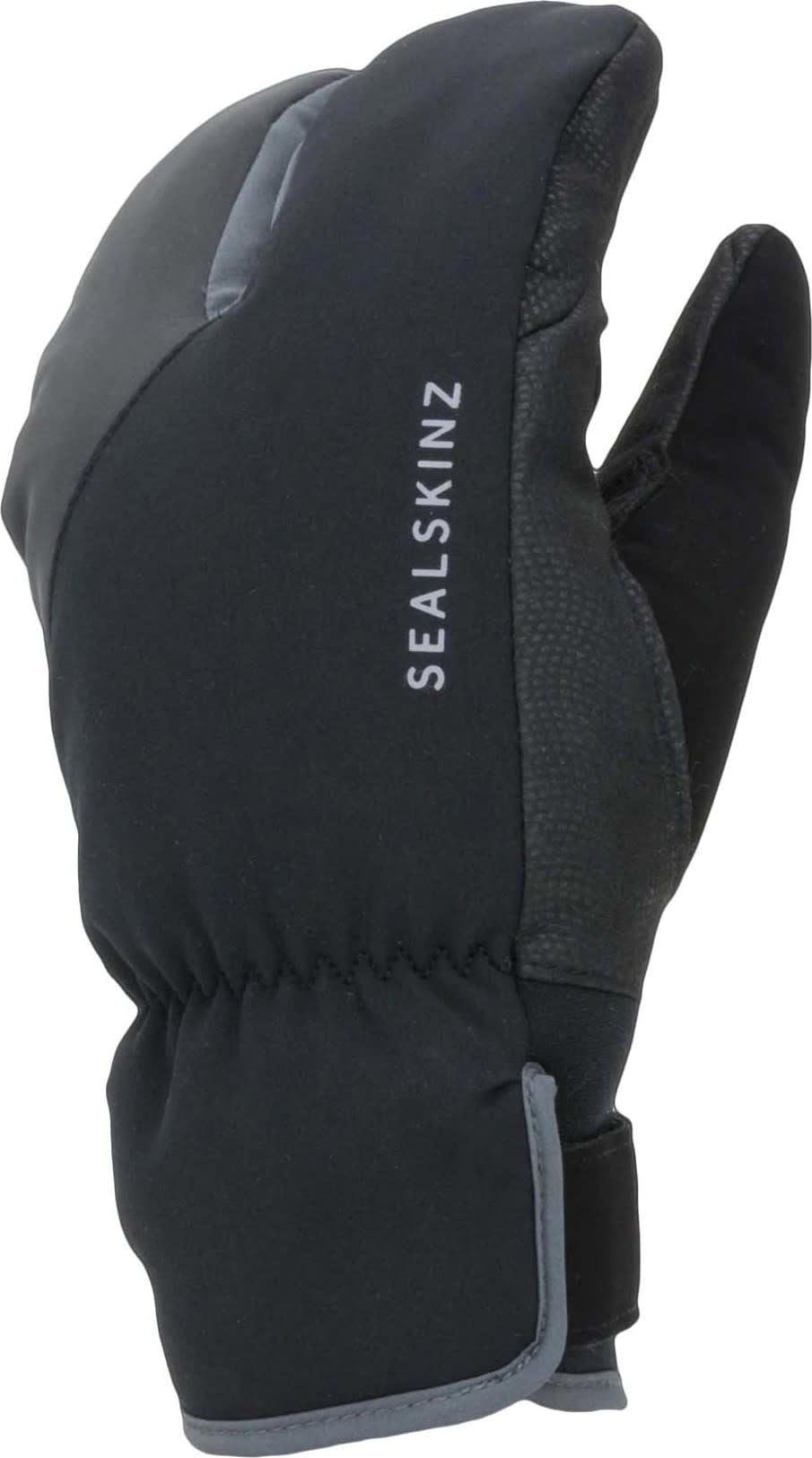 Waterproof Extreme Cold Weather Cycle Split Finger Glove Black/Grey