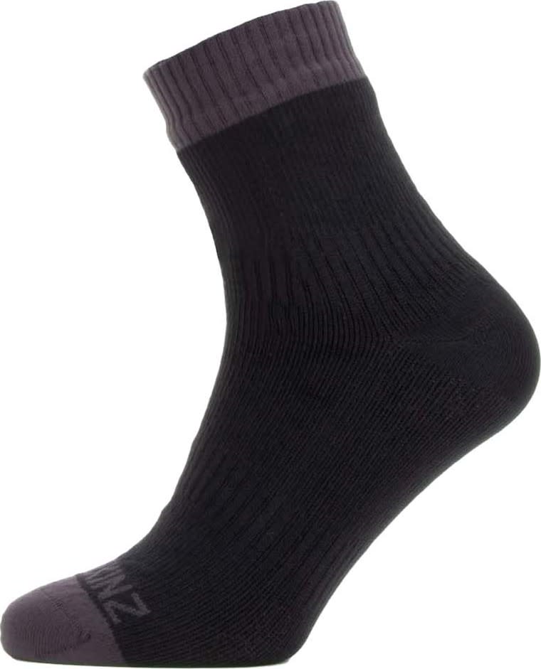 Waterproof Warm Weather Ankle Length Sock Black/Dark Grey