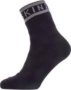 Waterproof Warm Weather Ankle Length Sock with Hydrostop Black/Dark Grey Sealskinz