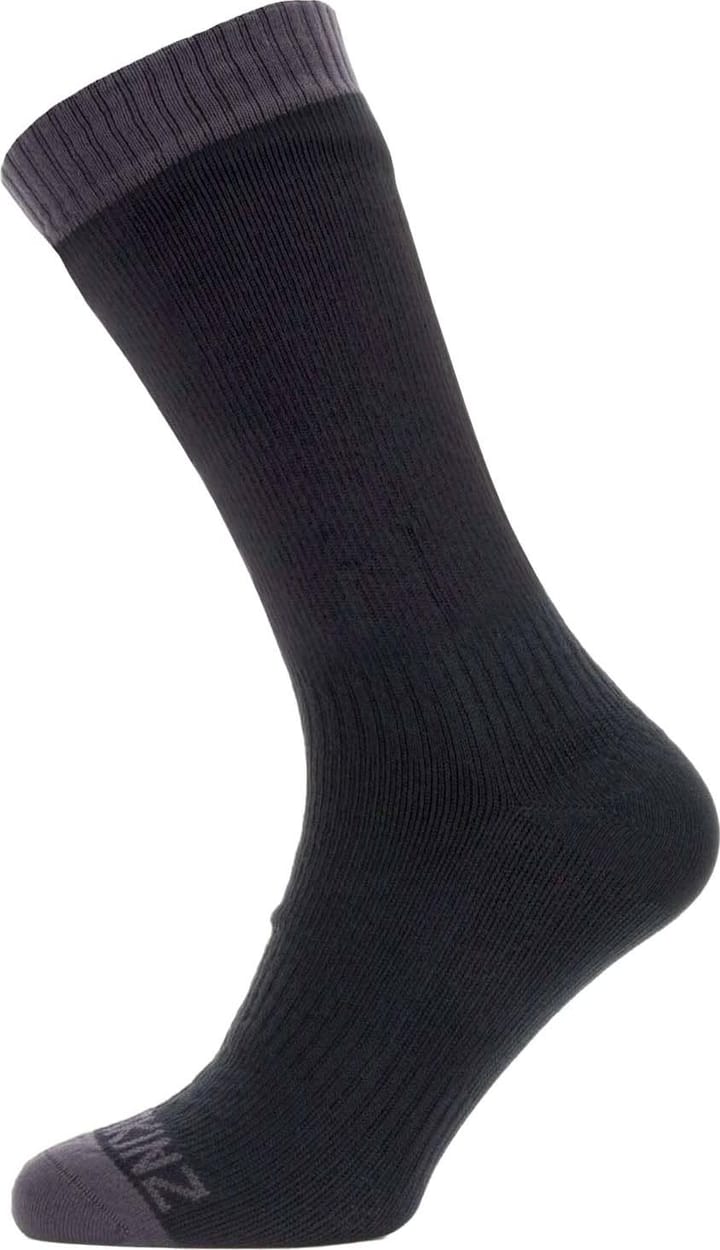 Waterproof Warm Weather Mid Length Sock Black/Dark Grey Sealskinz