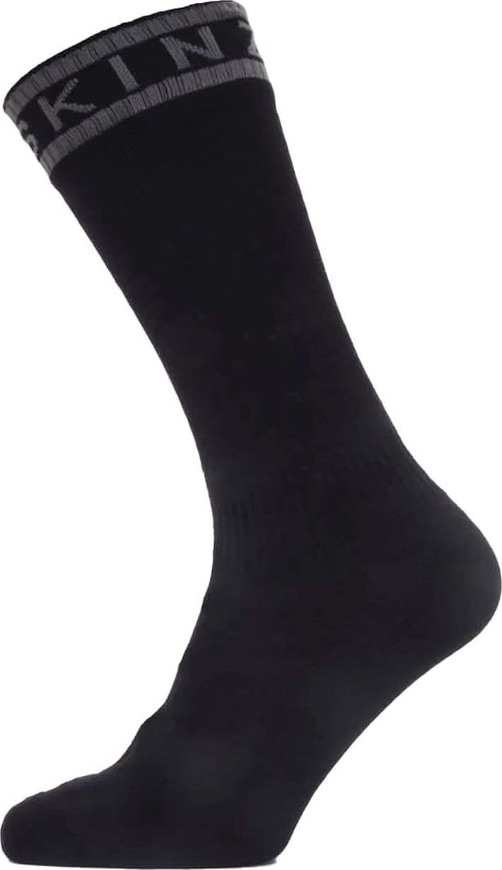 Waterproof Warm Weather Mid Length Sock with Hydrostop Black/Dark Grey