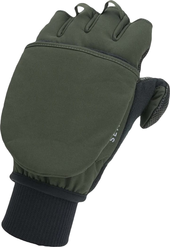 Windproof Cold Weather Convertible Mitt Olive Green/Black Sealskinz