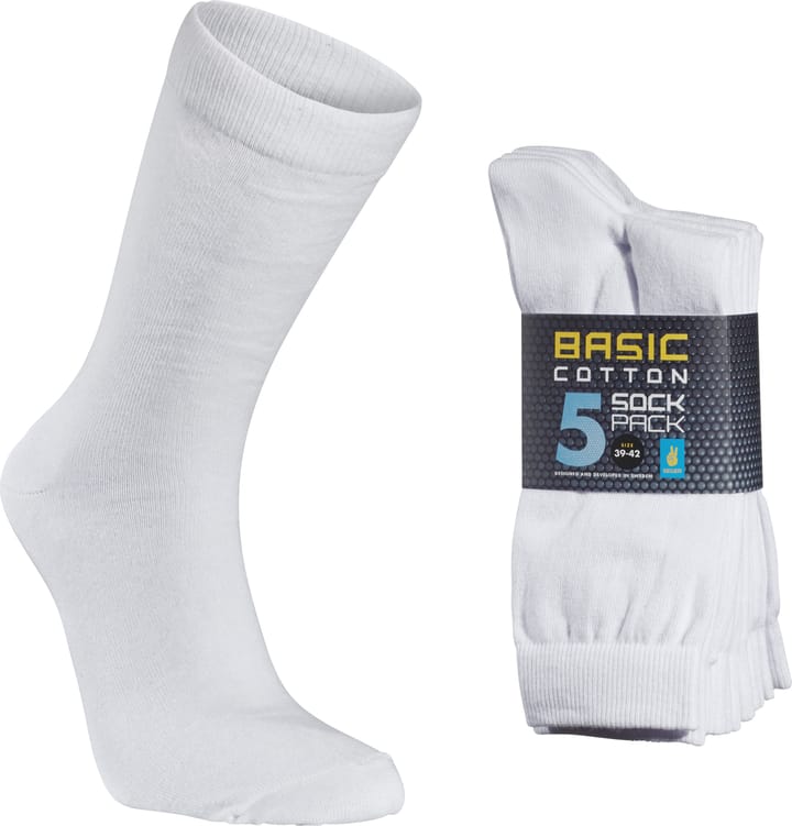 Basic Cotton Sock 5-pack White Seger