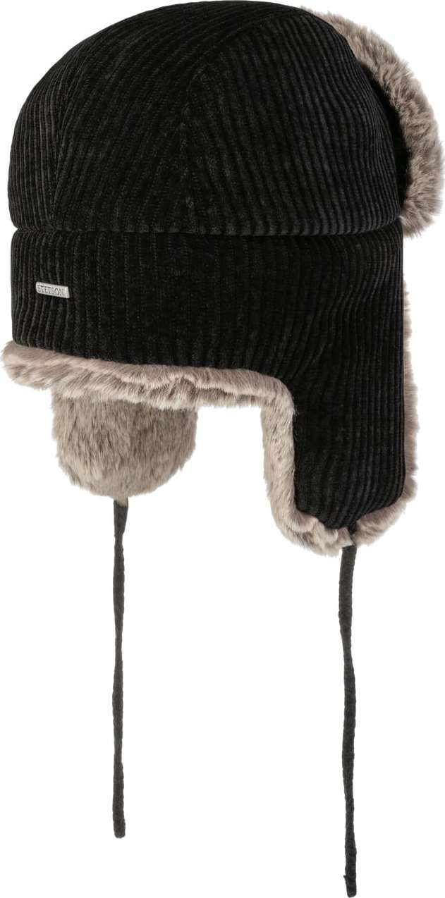 Stetson Seldovia Corduroy Aviator Hat 1/Black Stetson