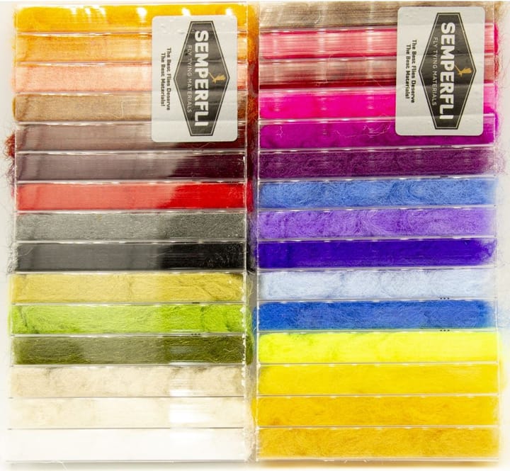 Semperfli Semperfli Sparkle Dubbing Dispenser Natural Collection - 12 Farger Semperfli Semperfli Semperfli Sparkle Dubbing Dispenser Natural Collection - 12 Farger Semperfli