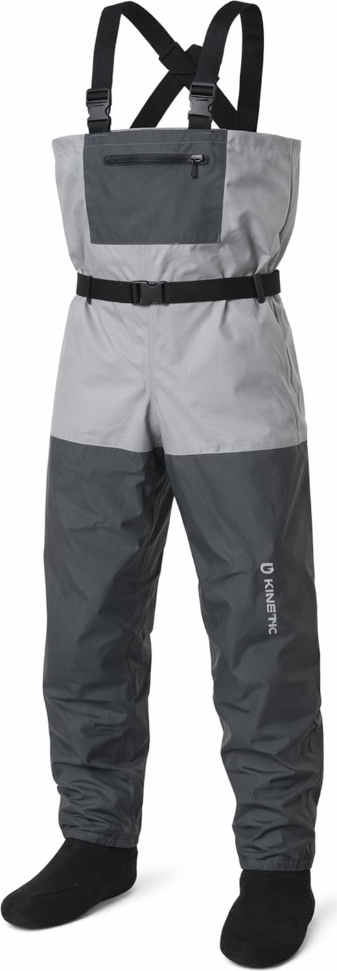 Kinetic O2 V4 stockingfoot vadebukse  Light Grey/Grey Kinetic